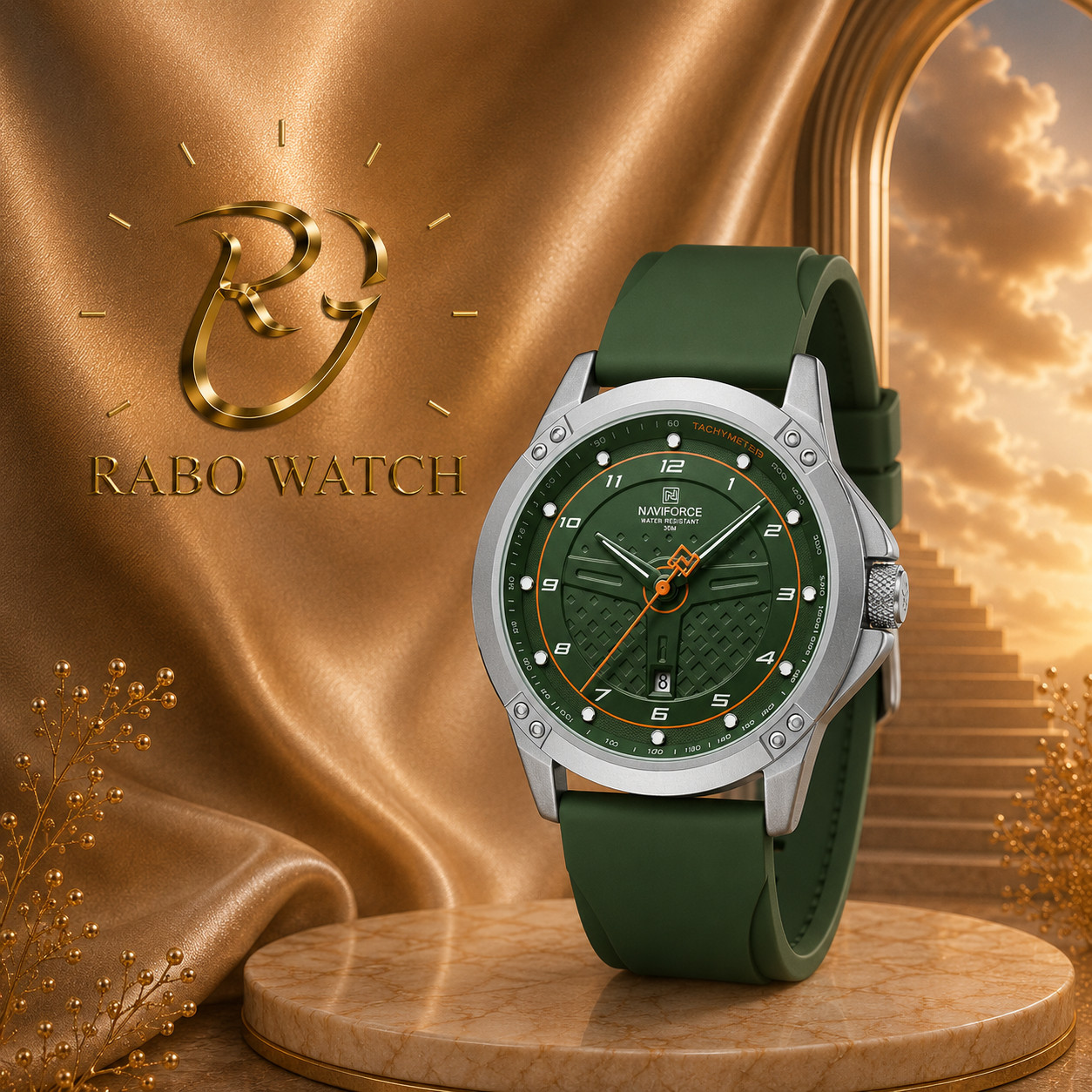 ساعت مچی مردانه نیوی فورس 8031 - Naviforce NF8031 S/GN/GN