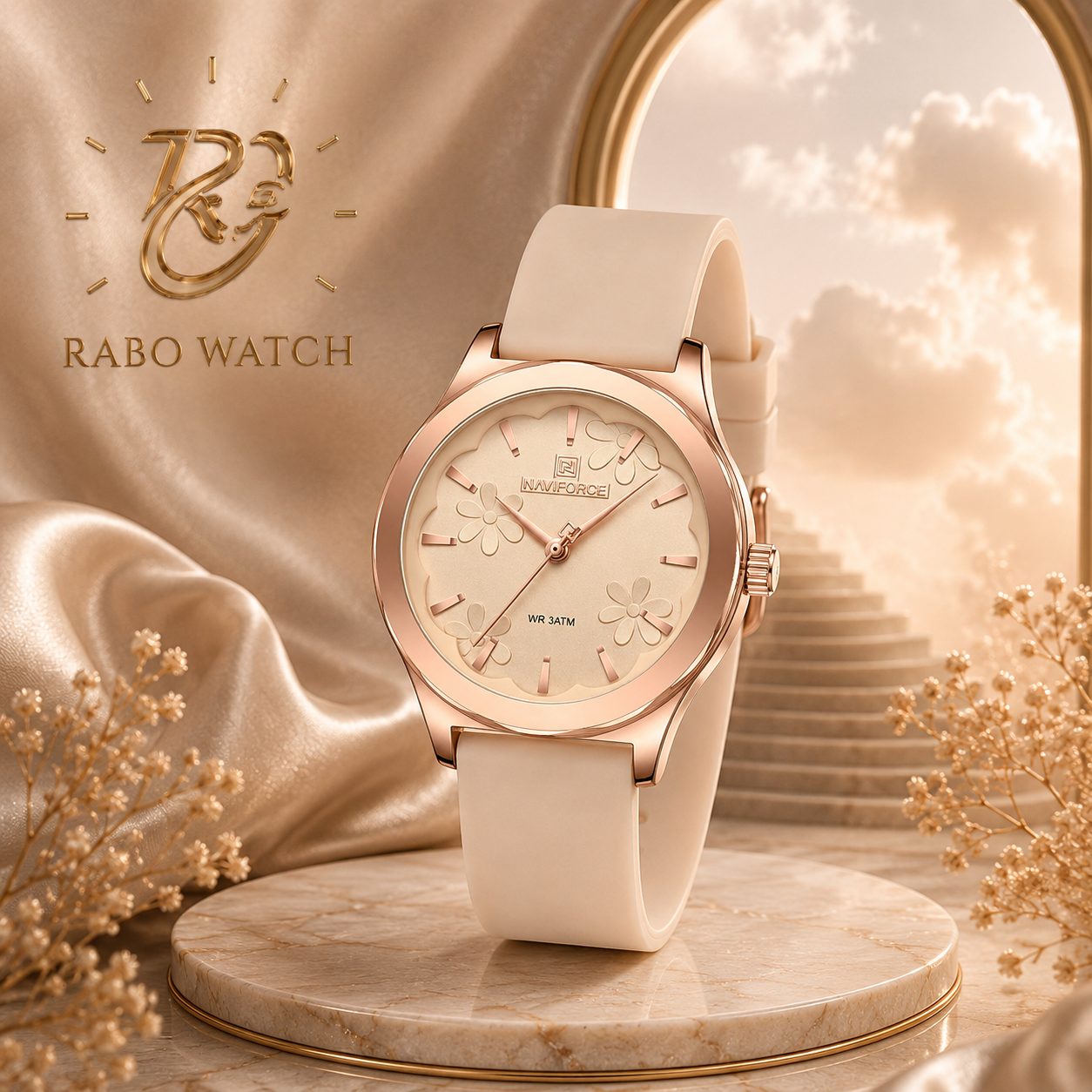 ساعت مچی زنانه نیوی فورس 5051 - NAVIFORCE NF5051 RG/BG