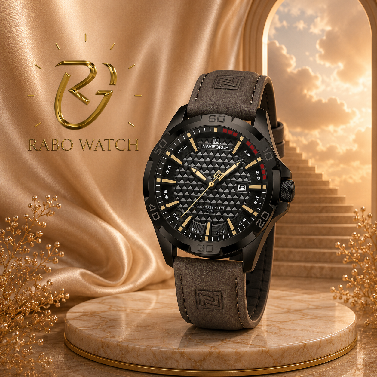 ساعت مچی مردانه نیوی فورس 8023 - Naviforce NF8023 B/Y/D.BN