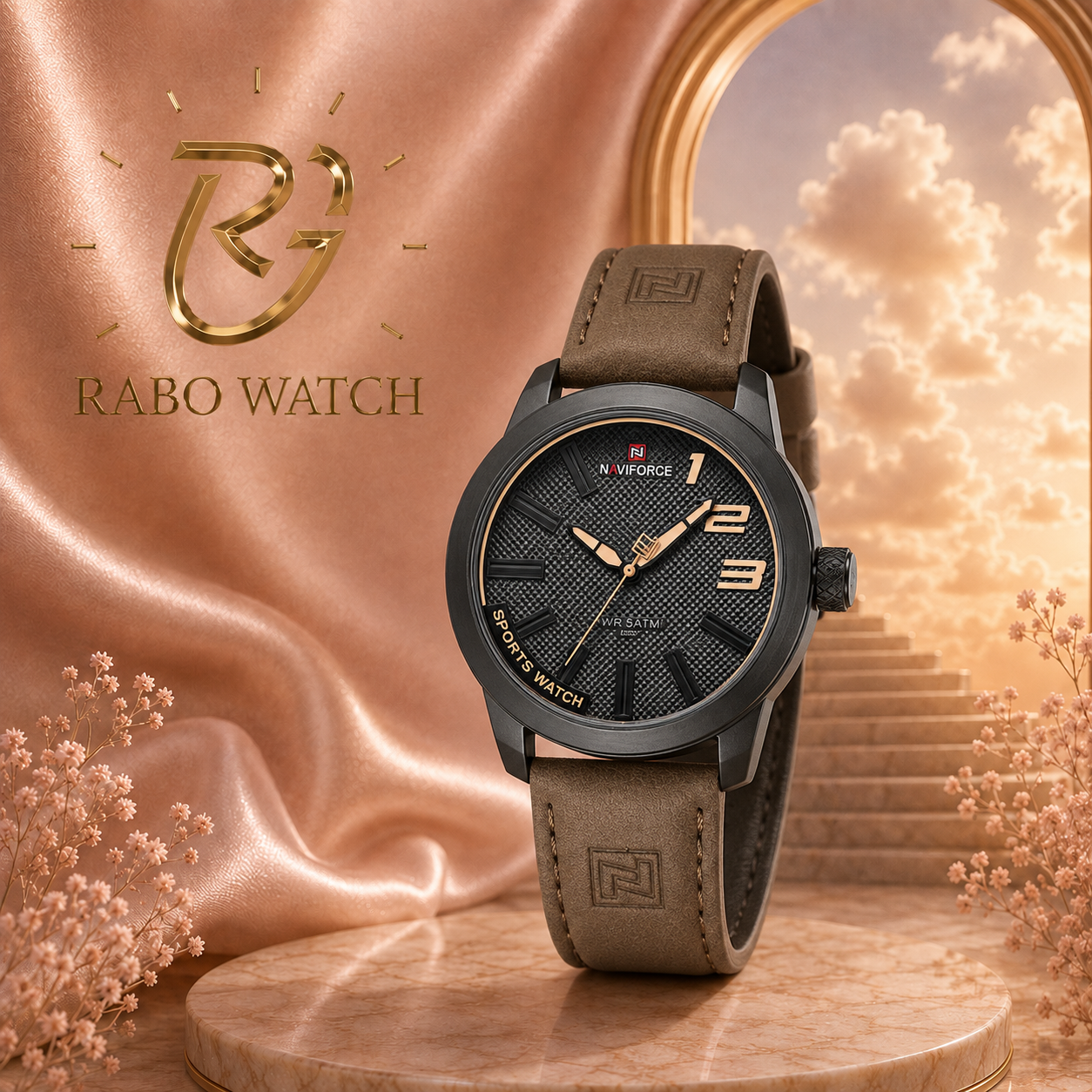 ساعت مچی مردانه نیوی فورس 9202 - NAVIFORCE NF9202 L B/Y/BN
