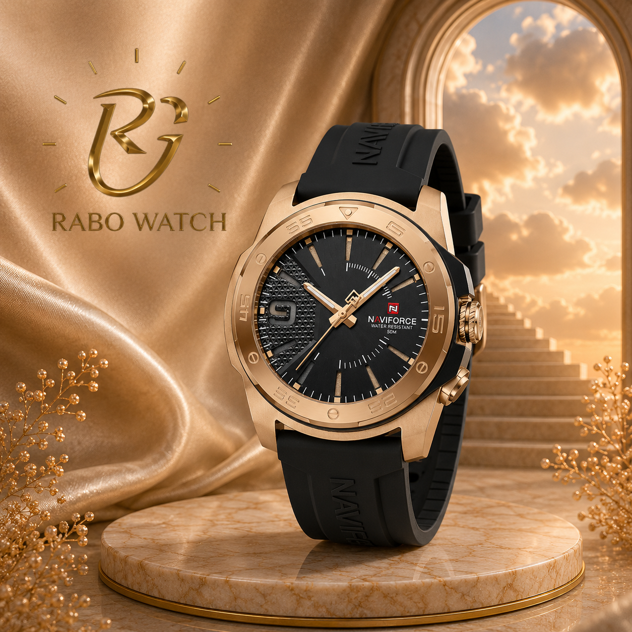 ساعت مچی مردانه نیوی فورس 7112 - NAVIFORCE NF7112 RG/B/B