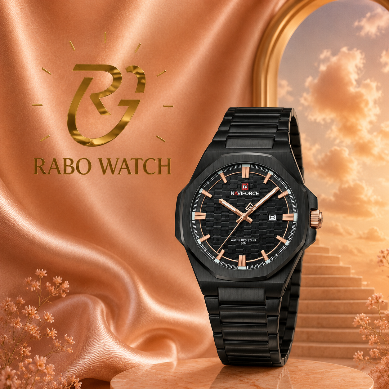 ساعت مچی مردانه نیوی فورس 9245 - Naviforce NF9245 B/RG/B