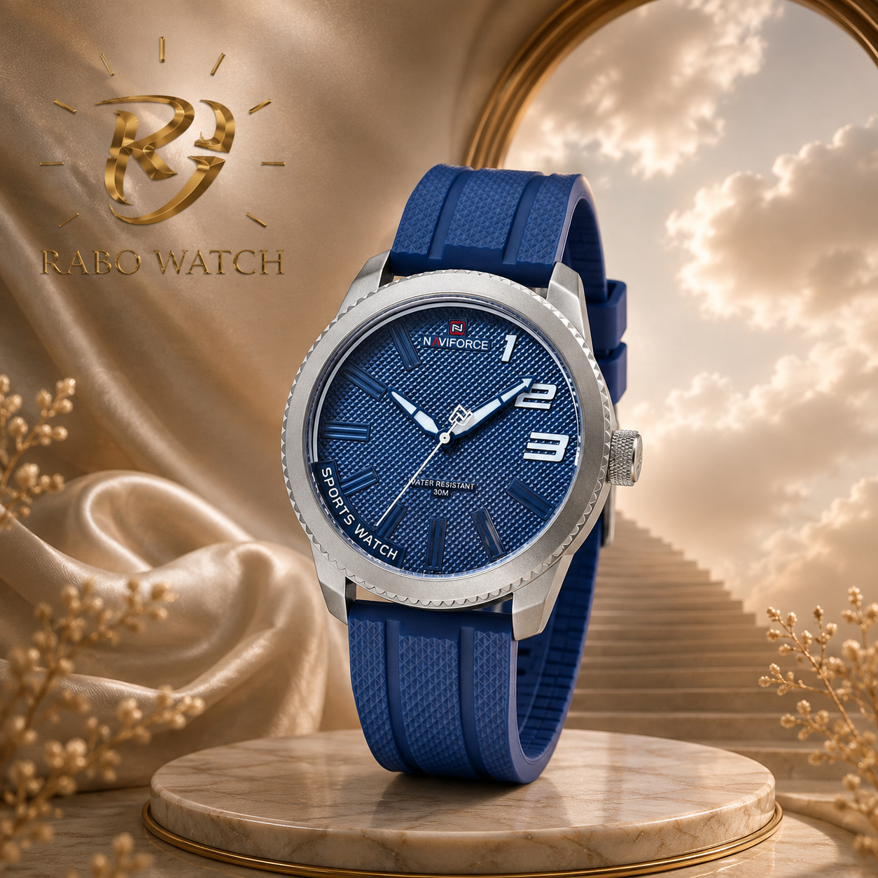 ساعت مچی مردانه نیوی فورس 9202 - NAVIFORCE NF9202T S/W/BE
